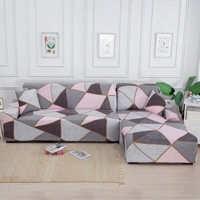 ALFOYU Housse de Canapé dangle ExtensibleCouverture de Canapé Revêtement de Canapé Universelle de Forme L (3 Places+2 Places) Rose - Publicité ALFOYU Housse de Canapé dangle ExtensibleCouverture de Canapé Revêtement de Canapé Universelle de Forme L (3 Places+2 Places) Rose - Publicité