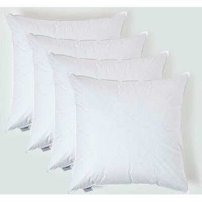 HOMESCAPES Coussin de garnissage en plumes de canard 80 x 80 cm – Lot de 4 Blanc - Publicité HOMESCAPES Coussin de garnissage en plumes de canard 80 x 80 cm – Lot de 4 Blanc - Publicité