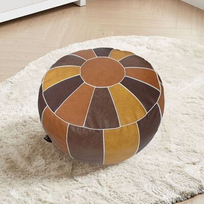 FOCLATUNER Pouf Rond en Similicuir Épaissi - 53x30cm - Repose-pieds Imperméable pour Salon & Chambre - Vendu sans rembourrage - Publicité FOCLATUNER Pouf Rond en Similicuir Épaissi - 53x30cm - Repose-pieds Imperméable pour Salon & Chambre - Vendu sans rembourrage - Publicité