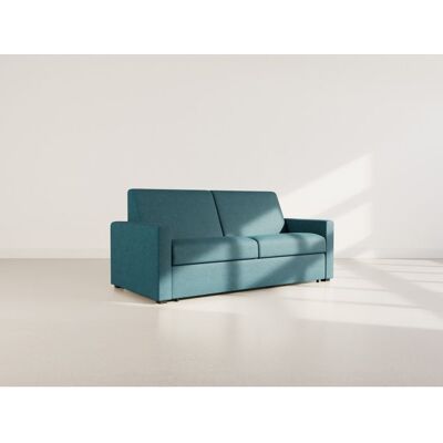 BEST MOBILIER Julia - canapé 3 places convertible express couchage quotidien 140 cm matelas 14 cm en tissu - Bleu Bleu - Publicité BEST MOBILIER Julia - canapé 3 places convertible express couchage quotidien 140 cm matelas 14 cm en tissu - Bleu Bleu - Publicité