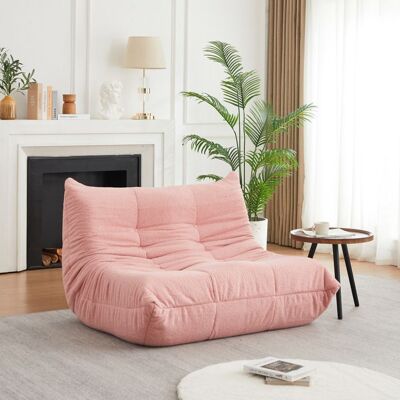 OEM Canapé bas rembourré - Rose - Tissu chenille doux - Mousse haute densité - Design sans accoudoirs - Forme ergonomique Rose - Publicité OEM Canapé bas rembourré - Rose - Tissu chenille doux - Mousse haute densité - Design sans accoudoirs - Forme ergonomique Rose - Publicité