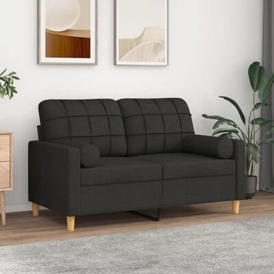 Coussins décoratifs - vidaXL - Lot de 2 - Noir - Ø15x50 cm - Tissu Noir - Publicité Coussins décoratifs - vidaXL - Lot de 2 - Noir - Ø15x50 cm - Tissu Noir - Publicité