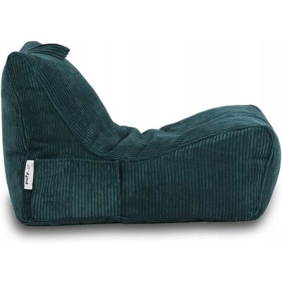 Pouf Ecopuf Vintage Flavio en velours côtelé - Vert II Bleu - Publicité Pouf Ecopuf Vintage Flavio en velours côtelé - Vert II Bleu - Publicité