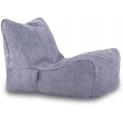 Pouf Ecopuf Vintage Flavio en velours côtelé - Gris III Gris - Publicité Pouf Ecopuf Vintage Flavio en velours côtelé - Gris III Gris - Publicité