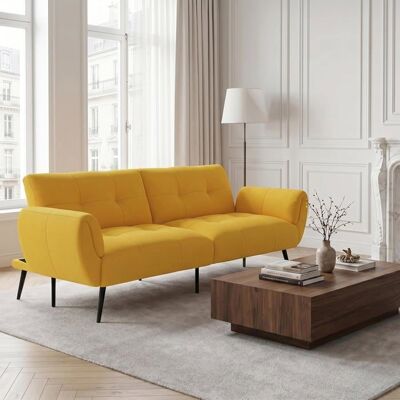 Canapé 2 Places - JIEXI Canapé-lit en Tissu Jaune canapé Minimaliste pour Salon Appartement Bureau Jaune - Publicité Canapé 2 Places - JIEXI Canapé-lit en Tissu Jaune canapé Minimaliste pour Salon Appartement Bureau Jaune - Publicité