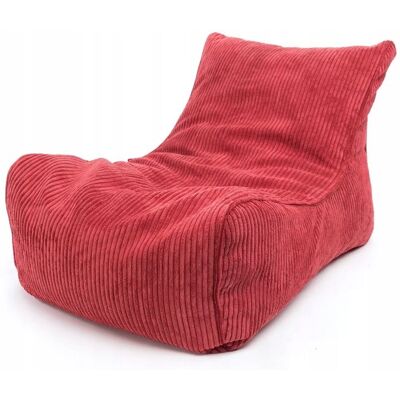 Pouf Ecopuf Vintage Flavio en velours côtelé - SZ94 Rouge - Publicité Pouf Ecopuf Vintage Flavio en velours côtelé - SZ94 Rouge - Publicité