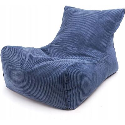 Pouf Ecopuf Vintage Flavio en velours côtelé - SZ95 Bleu - Publicité Pouf Ecopuf Vintage Flavio en velours côtelé - SZ95 Bleu - Publicité