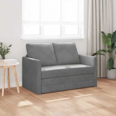 VIDAXL (Gris)Siège de Salon - Canapé-lit 2 en 1 gris foncé 122x204x55 cm velours - Sofa-canapé hfs36800 Gris - Publicité VIDAXL (Gris)Siège de Salon - Canapé-lit 2 en 1 gris foncé 122x204x55 cm velours - Sofa-canapé hfs36800 Gris - Publicité