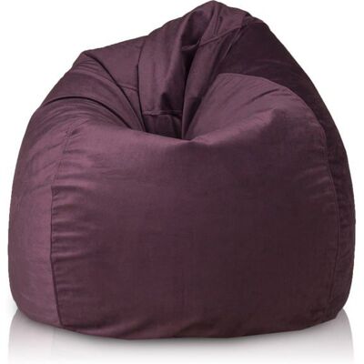 Fuzzy pouf fauteuil microfibre poire adulte fauteuil relax salon billes polystyrène 80x110 cm vinaccia Ecopuf Violet - Publicité Fuzzy pouf fauteuil microfibre poire adulte fauteuil relax salon billes polystyrène 80x110 cm vinaccia Ecopuf Violet - Publicité