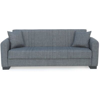 PEGANE Canapé-lit 3 places clic-clac avec rangement Revêtement en tissu gris Gris - Publicité PEGANE Canapé-lit 3 places clic-clac avec rangement Revêtement en tissu gris Gris - Publicité