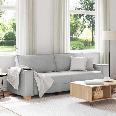 VIDAXL SOFA FIX - 3 places - Canapé de Séjour - Gris nuage 220x78x84 cm Tissu - SOFA-SALON 0_242127 Gris - Publicité VIDAXL SOFA FIX - 3 places - Canapé de Séjour - Gris nuage 220x78x84 cm Tissu - SOFA-SALON 0_242127 Gris - Publicité