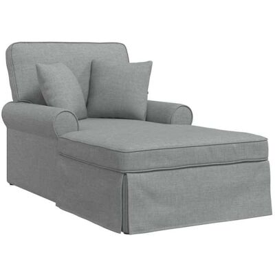 VIDAXL Chaise lounge 2 PLACE - Canapé DOUBLE - avec jupe avec coussin 3 pcs - Gris clair tissu 91x157x91 cm V3370 - Publicité VIDAXL Chaise lounge 2 PLACE - Canapé DOUBLE - avec jupe avec coussin 3 pcs - Gris clair tissu 91x157x91 cm V3370 - Publicité