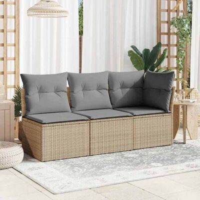 VIDAXL (Beige)Salon dextérieur - Chaise de jardin - Sofa de jardin - sans accoudoirs avec coussins beige poly rotin - 55x62x69 cm @FR52232 Beige - Publicité VIDAXL (Beige)Salon dextérieur - Chaise de jardin - Sofa de jardin - sans accoudoirs avec coussins beige poly rotin - 55x62x69 cm @FR52232 Beige - Publicité