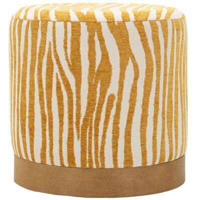 Pouf Imprimé Zèbre Savana 40cm Jaune Jaune - Publicité Pouf Imprimé Zèbre Savana 40cm Jaune Jaune - Publicité