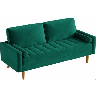 Canapé 3 Places en Velours ConfortableCanapé Scandinave avec 2 coussins pour salonFauteuil Moderne 78×176×85cmVert Vert - Publicité Canapé 3 Places en Velours ConfortableCanapé Scandinave avec 2 coussins pour salonFauteuil Moderne 78×176×85cmVert Vert - Publicité