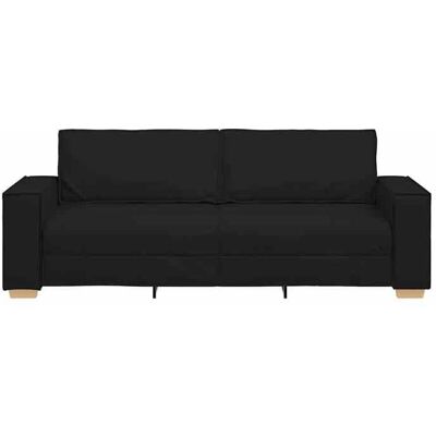 VIDAXL Sofa TROIS PLACES Doux - MONANA - Canapé 3 places - montage simple - Noir 220x78x84 cm Tissu 220x78x84cm @8388272 Noir - Publicité VIDAXL Sofa TROIS PLACES Doux - MONANA - Canapé 3 places - montage simple - Noir 220x78x84 cm Tissu 220x78x84cm @8388272 Noir - Publicité