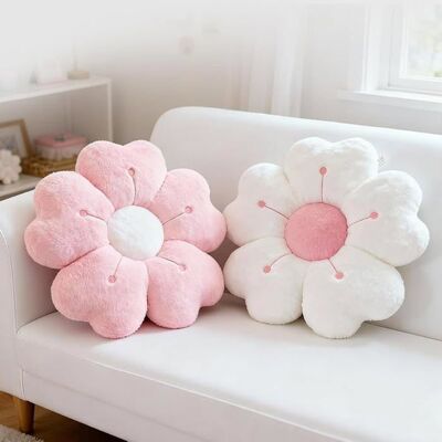 Aishang Lot 2 Coussins Fleurs 35 cm Blanc & Rose - Coussin Sol Forme R Esthétique - Déco Chambre Canapé Voiture HOUSSE DE COUSSIN Rose - Publicité Aishang Lot 2 Coussins Fleurs 35 cm Blanc & Rose - Coussin Sol Forme R Esthétique - Déco Chambre Canapé Voiture HOUSSE DE COUSSIN Rose - Publicité
