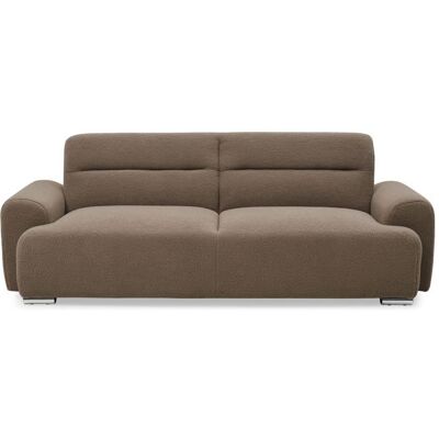 MENZZO Canapé-lit clic-clac 3 places confort Lucille Tissu bouclette Taupe - Tissu boucletteTissu L223 x P92 x H80 cmPosition lit : Marron - Publicité MENZZO Canapé-lit clic-clac 3 places confort Lucille Tissu bouclette Taupe - Tissu boucletteTissu L223 x P92 x H80 cmPosition lit : Marron - Publicité