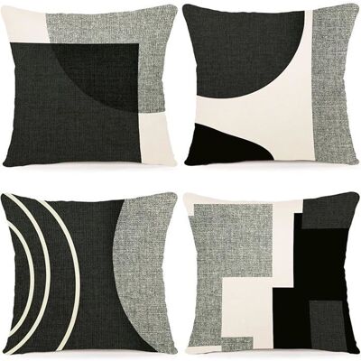KJEHOME Lot de 4 Housses de Coussins 45x45 Motif Géométrique Housses de Coussin Décoratives en Coton Lin Taie 45 x 45 cm (Lot de 4) A083 - Publicité KJEHOME Lot de 4 Housses de Coussins 45x45 Motif Géométrique Housses de Coussin Décoratives en Coton Lin Taie 45 x 45 cm (Lot de 4) A083 - Publicité