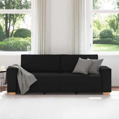 VIDAXL (Noir)Siège de Salon - Canapé 3 places Noir 220x78x84 cm Tissu - Sofa-canapé hfs44838 Noir - Publicité VIDAXL (Noir)Siège de Salon - Canapé 3 places Noir 220x78x84 cm Tissu - Sofa-canapé hfs44838 Noir - Publicité
