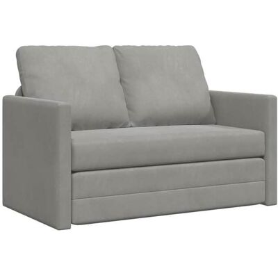 VIDAXL LE SOLDEPetit Sofa convertible - 1/2 personnes - Canapé-lit - PARAJ - 2 en 1 gris clair 122x204x55cm velours_5855794 Gris - Publicité VIDAXL LE SOLDEPetit Sofa convertible - 1/2 personnes - Canapé-lit - PARAJ - 2 en 1 gris clair 122x204x55cm velours_5855794 Gris - Publicité
