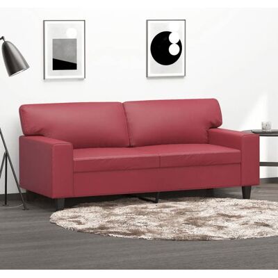 Canapé 2 places en similicuir - vidaXL - Rouge bordeaux - 140 cm - 174x77x80 cm - Cadre en métal Rouge - Publicité Canapé 2 places en similicuir - vidaXL - Rouge bordeaux - 140 cm - 174x77x80 cm - Cadre en métal Rouge - Publicité