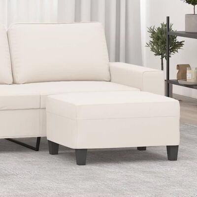 Tabouret rembourré en microfibre beige Vidaxl - Repose-pieds - Publicité Tabouret rembourré en microfibre beige Vidaxl - Repose-pieds - Publicité