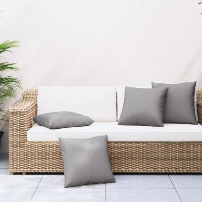 vidaXL Coussins de canapé 4 pcs gris 40x40 cm - Publicité vidaXL Coussins de canapé 4 pcs gris 40x40 cm - Publicité