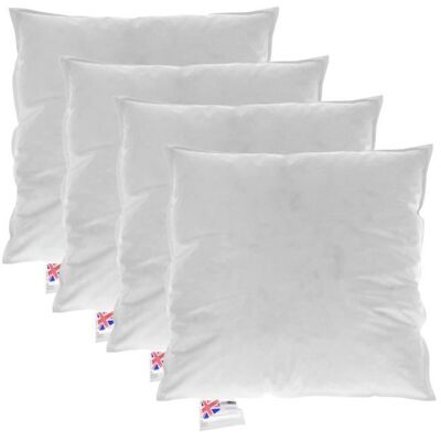 HOMESCAPES Coussin de garnissage Duvet et Plumes dOie 60 x 60 cm Lot de 4 Blanc - Publicité HOMESCAPES Coussin de garnissage Duvet et Plumes dOie 60 x 60 cm Lot de 4 Blanc - Publicité