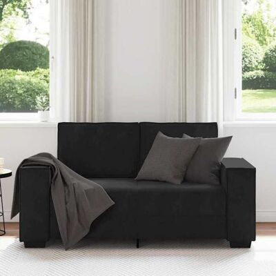 VIDAXL (Noir)Siège de Salon - Canapé à 2 places Noir 160x78x84 cm Velours - Sofa-canapé hfs48580 Noir - Publicité VIDAXL (Noir)Siège de Salon - Canapé à 2 places Noir 160x78x84 cm Velours - Sofa-canapé hfs48580 Noir - Publicité