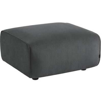 SWEEEK Pouf. module pour canapé. repose-pieds pour canapé 2 places en velours côtelé gris foncé. L 76 x P 70 x H 41cm - Wallas Gris - Publicité SWEEEK Pouf. module pour canapé. repose-pieds pour canapé 2 places en velours côtelé gris foncé. L 76 x P 70 x H 41cm - Wallas Gris - Publicité