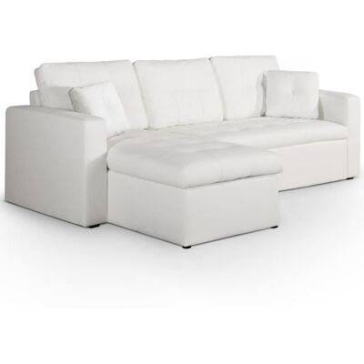 Canapé dangle convertible - MENZZO - Toledo - Blanc - 3 places - Rangement Blanc - Publicité Canapé dangle convertible - MENZZO - Toledo - Blanc - 3 places - Rangement Blanc - Publicité