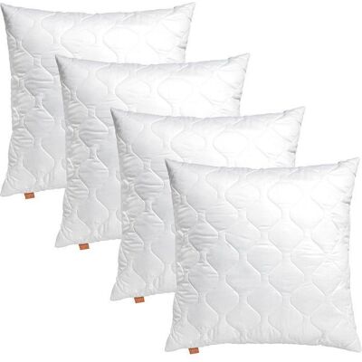 sleepling lot de 4 coussins de canapé en microfibre 50 x 50 cm blanc Blanc - Publicité sleepling lot de 4 coussins de canapé en microfibre 50 x 50 cm blanc Blanc - Publicité