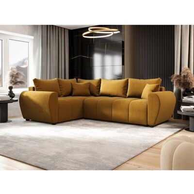 MEUBLESLINE Canapé d’angle convertible MOLIA L Plus jaune gauche Jaune - Publicité MEUBLESLINE Canapé d’angle convertible MOLIA L Plus jaune gauche Jaune - Publicité