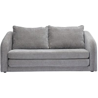 Miliboo - Canapé convertible 2 places en tissu effet velours texturé gris MAHAUT Gris - Publicité Miliboo - Canapé convertible 2 places en tissu effet velours texturé gris MAHAUT Gris - Publicité