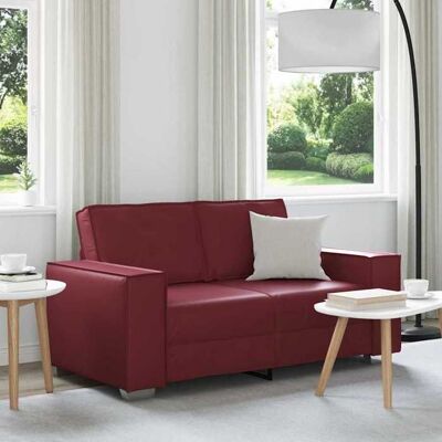 VIDAXL SOFA FIX - 2 places - Canapé de Séjour - Bordeaux 160 cm Simili cuir - SOFA-SALON 0_322436 Rouge - Publicité VIDAXL SOFA FIX - 2 places - Canapé de Séjour - Bordeaux 160 cm Simili cuir - SOFA-SALON 0_322436 Rouge - Publicité
