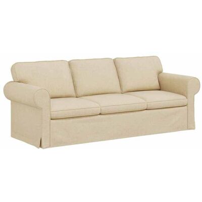 VIDAXL Canapé Crème 215 x 82 x 80 cm tissu - Publicité VIDAXL Canapé Crème 215 x 82 x 80 cm tissu - Publicité