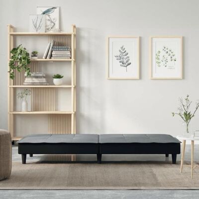 VIDAXL Lit banquette 2 places - convertible - Canapé-lit à gris clair tissu CAL9198366 Gris - Publicité VIDAXL Lit banquette 2 places - convertible - Canapé-lit à gris clair tissu CAL9198366 Gris - Publicité