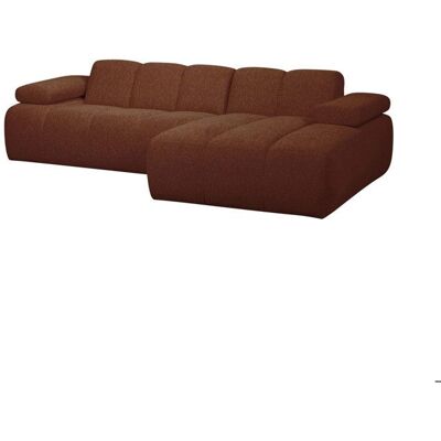 WOOOD Canapé dangle à droite 5 places tissu bouclé marron rouille - SOFFO - Publicité WOOOD Canapé dangle à droite 5 places tissu bouclé marron rouille - SOFFO - Publicité