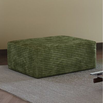 Ottoman Rectangulaire En Velours Côtelé Vert Pouf Minimaliste FloraGrace Pour Salon Ou Chambre Sans Montage 40x70x95cm Vert - Publicité Ottoman Rectangulaire En Velours Côtelé Vert Pouf Minimaliste FloraGrace Pour Salon Ou Chambre Sans Montage 40x70x95cm Vert - Publicité