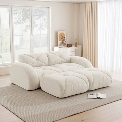 OEM Canapé modulaire 2 places - Blanc - Chenille - 204x171x76 cm - 50.7 kg - Antidérapant - Sans montage Blanc - Publicité OEM Canapé modulaire 2 places - Blanc - Chenille - 204x171x76 cm - 50.7 kg - Antidérapant - Sans montage Blanc - Publicité