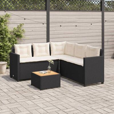 VIDAXL (Beige)Salon dextérieur - Canapé de jardin - Sofa de jardin - avec table et coussins en forme de L noir - 175x175x75 cm @FR83573 Beige - Publicité VIDAXL (Beige)Salon dextérieur - Canapé de jardin - Sofa de jardin - avec table et coussins en forme de L noir - 175x175x75 cm @FR83573 Beige - Publicité
