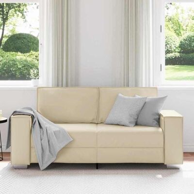 VIDAXL (Crème)Siège de Salon - Canapé deux places Crème 180 cm Simili cuir - Sofa-canapé hfs75049 Beige - Publicité VIDAXL (Crème)Siège de Salon - Canapé deux places Crème 180 cm Simili cuir - Sofa-canapé hfs75049 Beige - Publicité