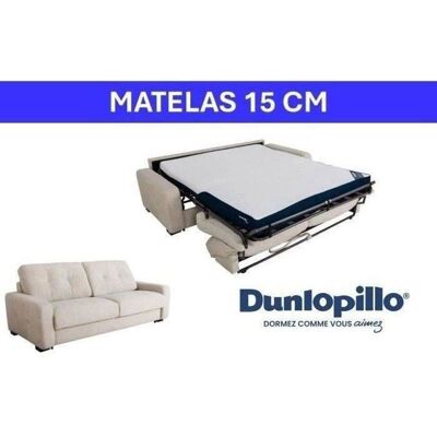 Canapé convertible express - 2/3 places - SOA - Tissu gauffré - Beige - Matelas 15 cm - 195 x 100 x 91 cm - DUNLOPILLO Beige - Publicité Canapé convertible express - 2/3 places - SOA - Tissu gauffré - Beige - Matelas 15 cm - 195 x 100 x 91 cm - DUNLOPILLO Beige - Publicité