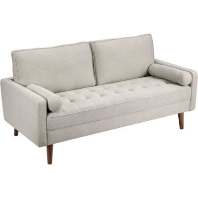 DRIPEX Canapé 3 Places en Tissu BeigeCanapé Scandinave avec 2 coussins pour salonFauteuil Moderne 77x173x84cm Blanc - Publicité DRIPEX Canapé 3 Places en Tissu BeigeCanapé Scandinave avec 2 coussins pour salonFauteuil Moderne 77x173x84cm Blanc - Publicité