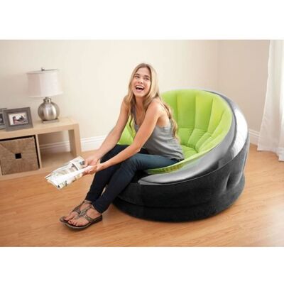 Fauteuil gonflable - INTEX - ONYX - Vert / Noir - Design tendance - 1 personne - Waterproof Vert - Publicité Fauteuil gonflable - INTEX - ONYX - Vert / Noir - Design tendance - 1 personne - Waterproof Vert - Publicité