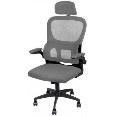 SUPFINE Chaise de Bureau Ergonomique Fauteuil de Bureau Pivotante avec Roulettes Appui-Tête Réglable Accoudoirs Gris Gris - Publicité SUPFINE Chaise de Bureau Ergonomique Fauteuil de Bureau Pivotante avec Roulettes Appui-Tête Réglable Accoudoirs Gris Gris - Publicité