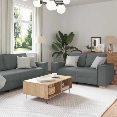 vidaXL Canapé 3 pcs Gris foncé 220 x 80 x 84 cm Tissu en lin mélangé 3324610 Gris - Publicité vidaXL Canapé 3 pcs Gris foncé 220 x 80 x 84 cm Tissu en lin mélangé 3324610 Gris - Publicité