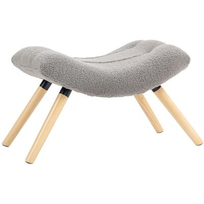 Repose pied salon HOMCOM ottoman pouf salon tabouret de canapé en tissu avec pieds en bois de hêtre siège rembourré gris Gris - Publicité Repose pied salon HOMCOM ottoman pouf salon tabouret de canapé en tissu avec pieds en bois de hêtre siège rembourré gris Gris - Publicité