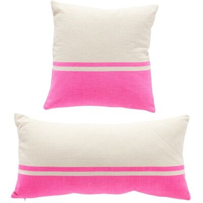 Lot de 2 coussins déhoussables SUMMER - TODAY - Rose 40x40cm Rose - Publicité Lot de 2 coussins déhoussables SUMMER - TODAY - Rose 40x40cm Rose - Publicité